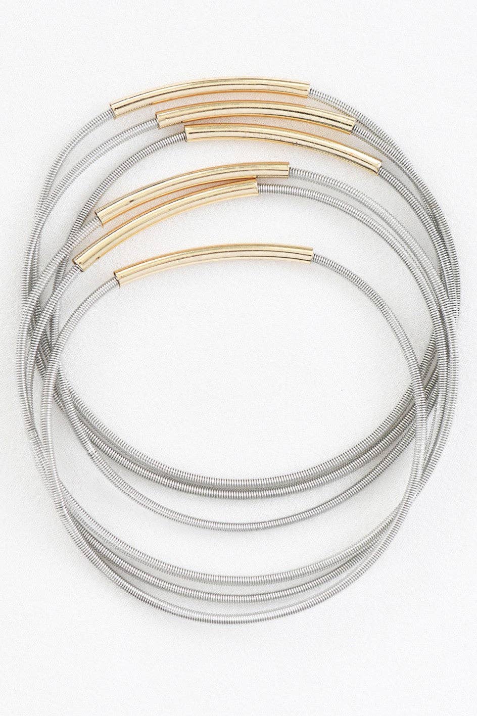 Stretchy Layered Guitar String Bracelet Set