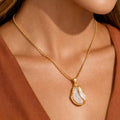 Pearl Drop 18K Gold PVD Plated Stainless Steel Necklace