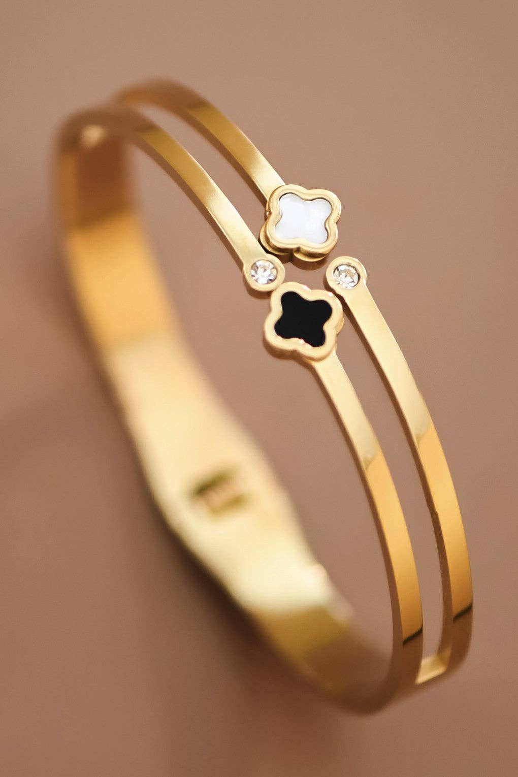 Slip-On Bangle 18K Gold PVD Plated Waterproof Stainless Steel