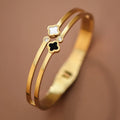 Slip-On Bangle 18K Gold PVD Plated Waterproof Stainless Steel