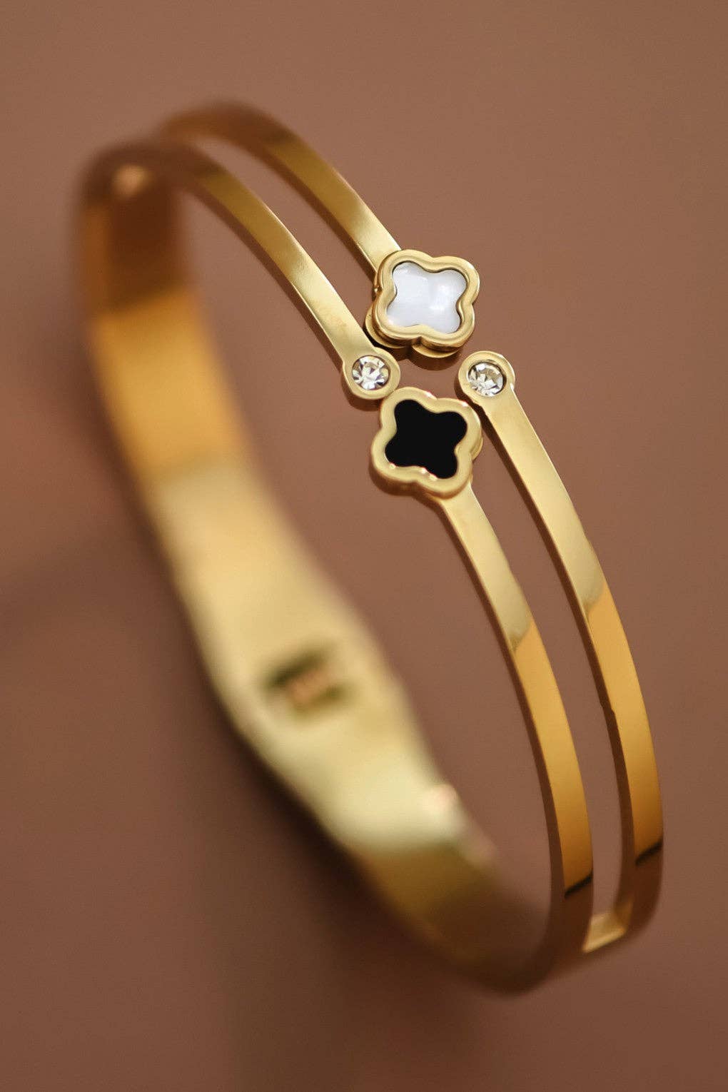 Slip-On Bangle 18K Gold PVD Plated Waterproof Stainless Steel