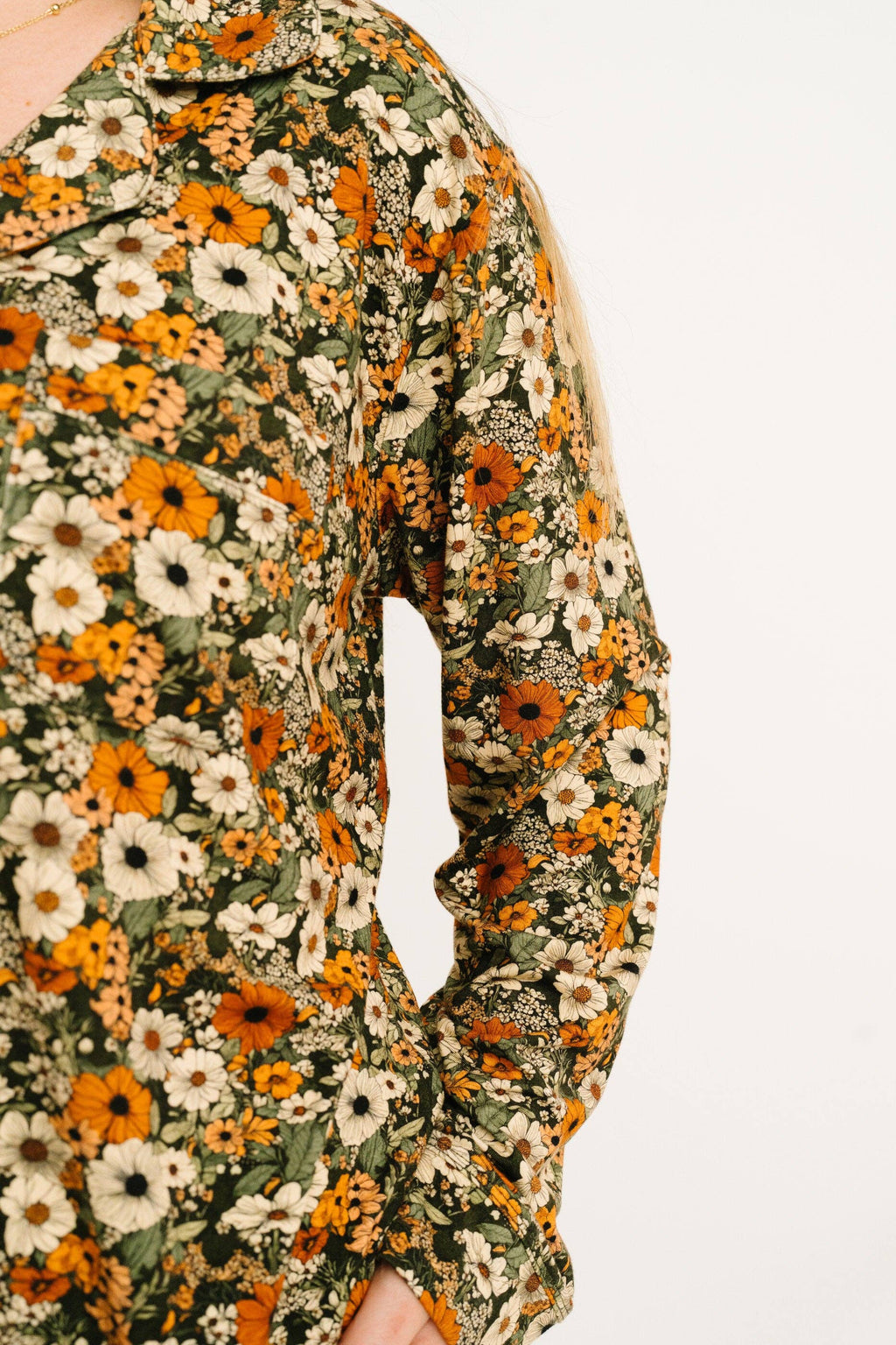 Rustic Blooms Women's Button Up Long Sleeve Set