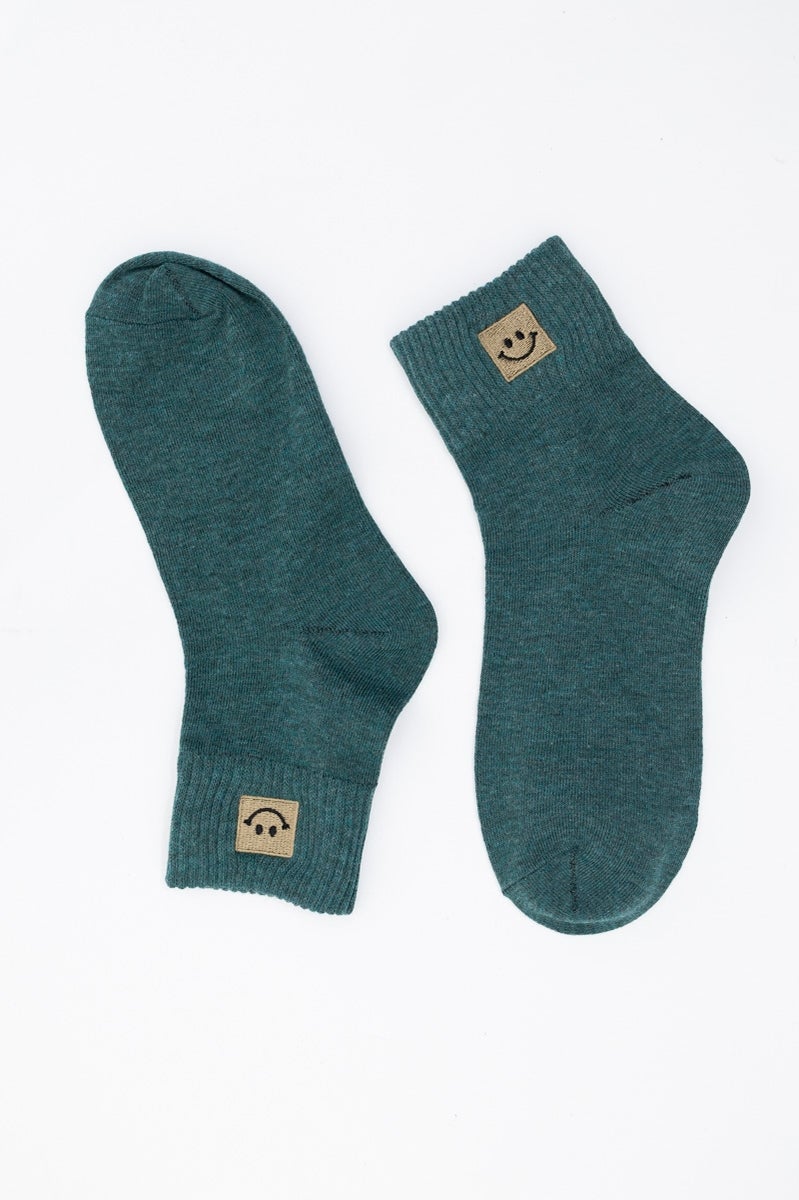 Teal Happy Feet Socks