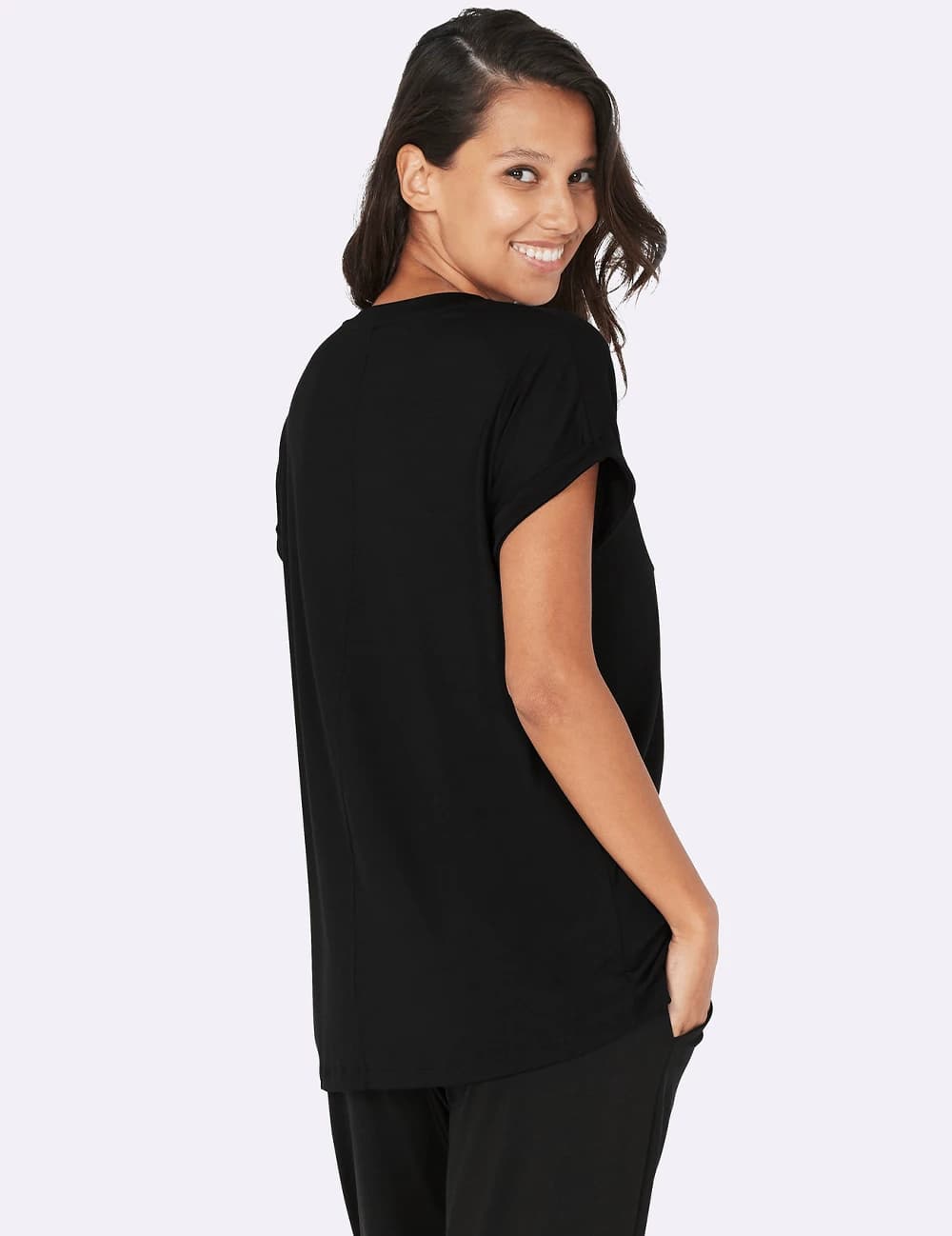 Black Downtime Lounge Top