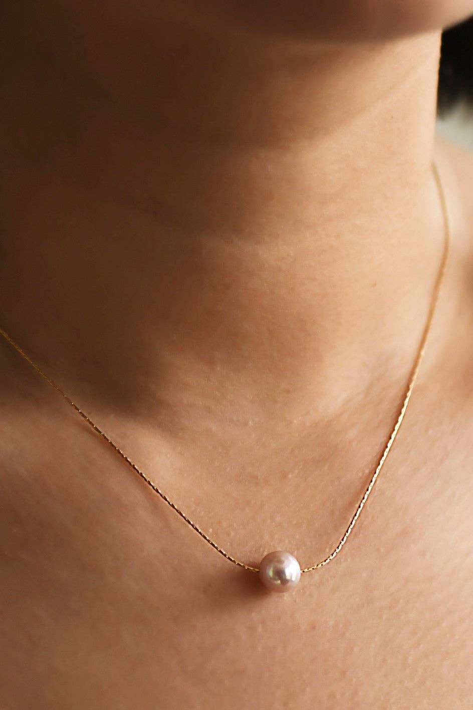 Pink Pearl 18K Gold Plated Waterproof Stainless Steel Freshwater Pearl Necklace