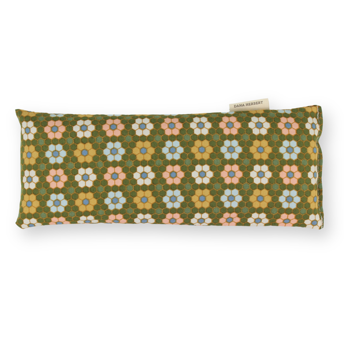 Peach and Olive Tile Unscented Aromatherapy Eye Pillow