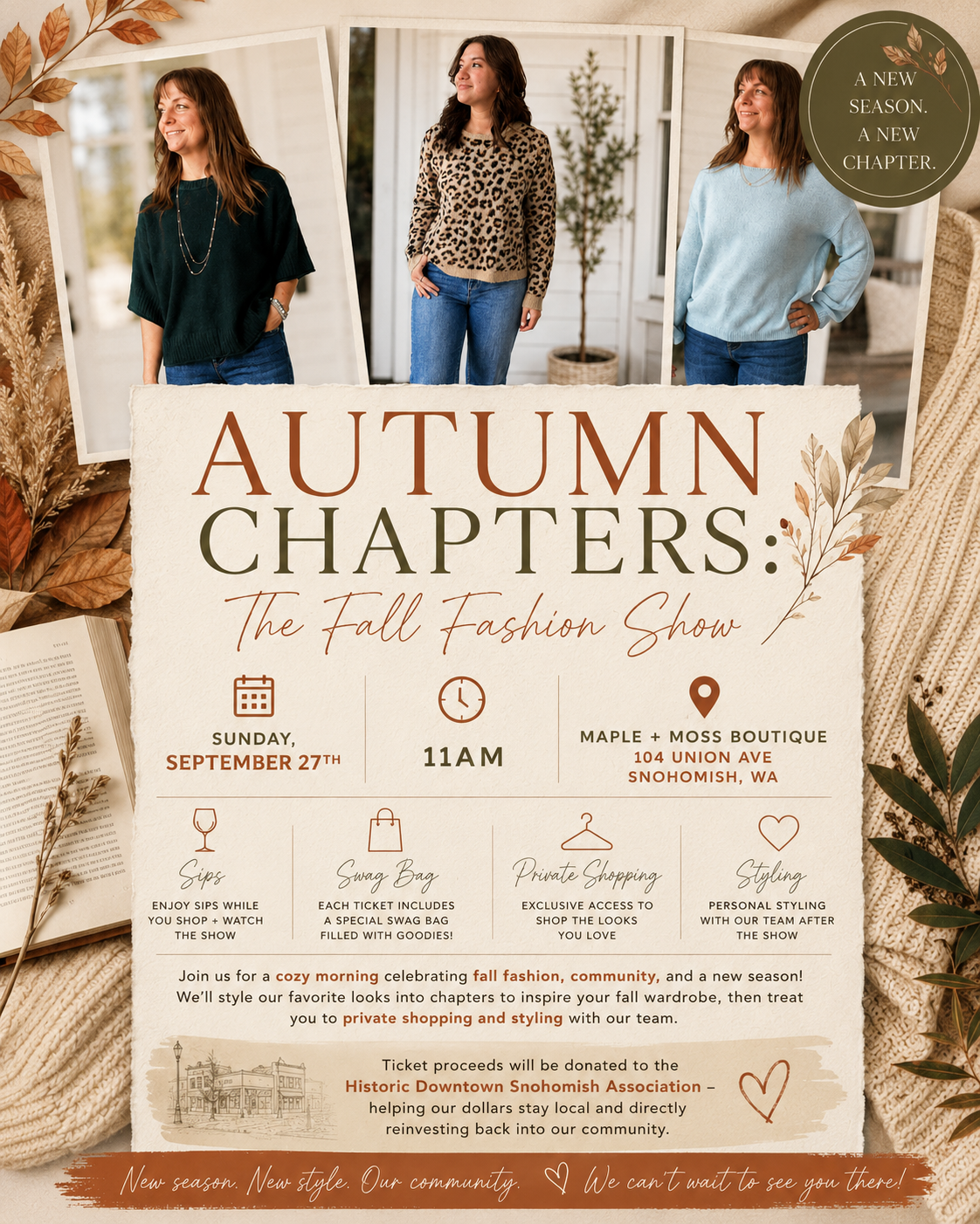 Autumn Chapters: Fall Fashion Show Tickets 🍂