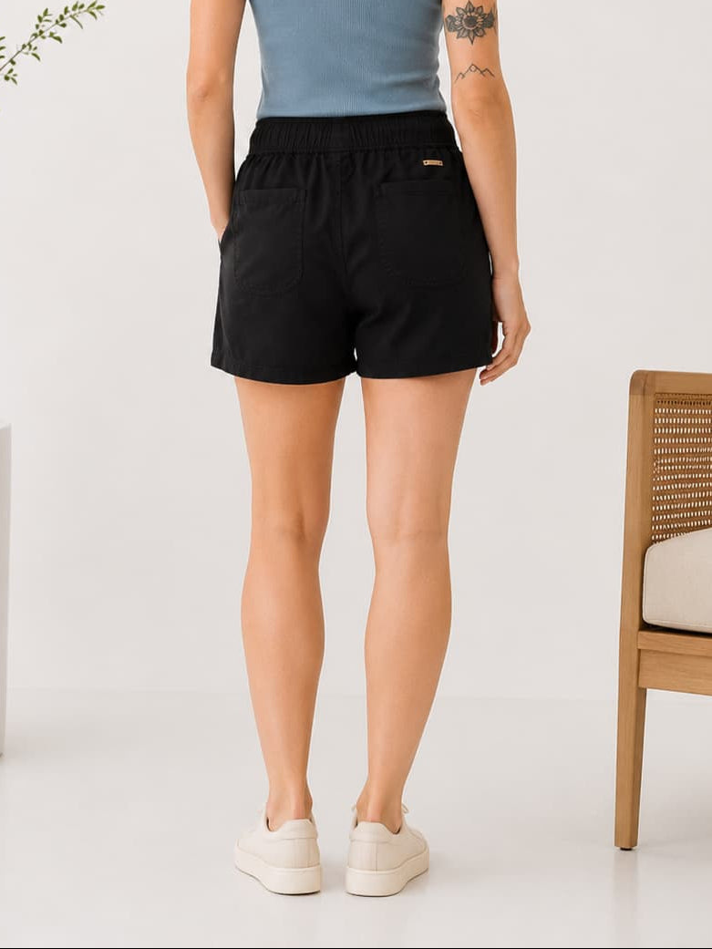 Black Tencel Instow Short