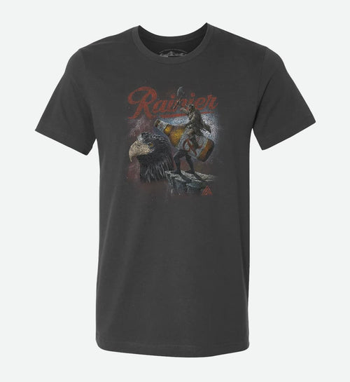 Grey graphic Rainier Beer t-shirt