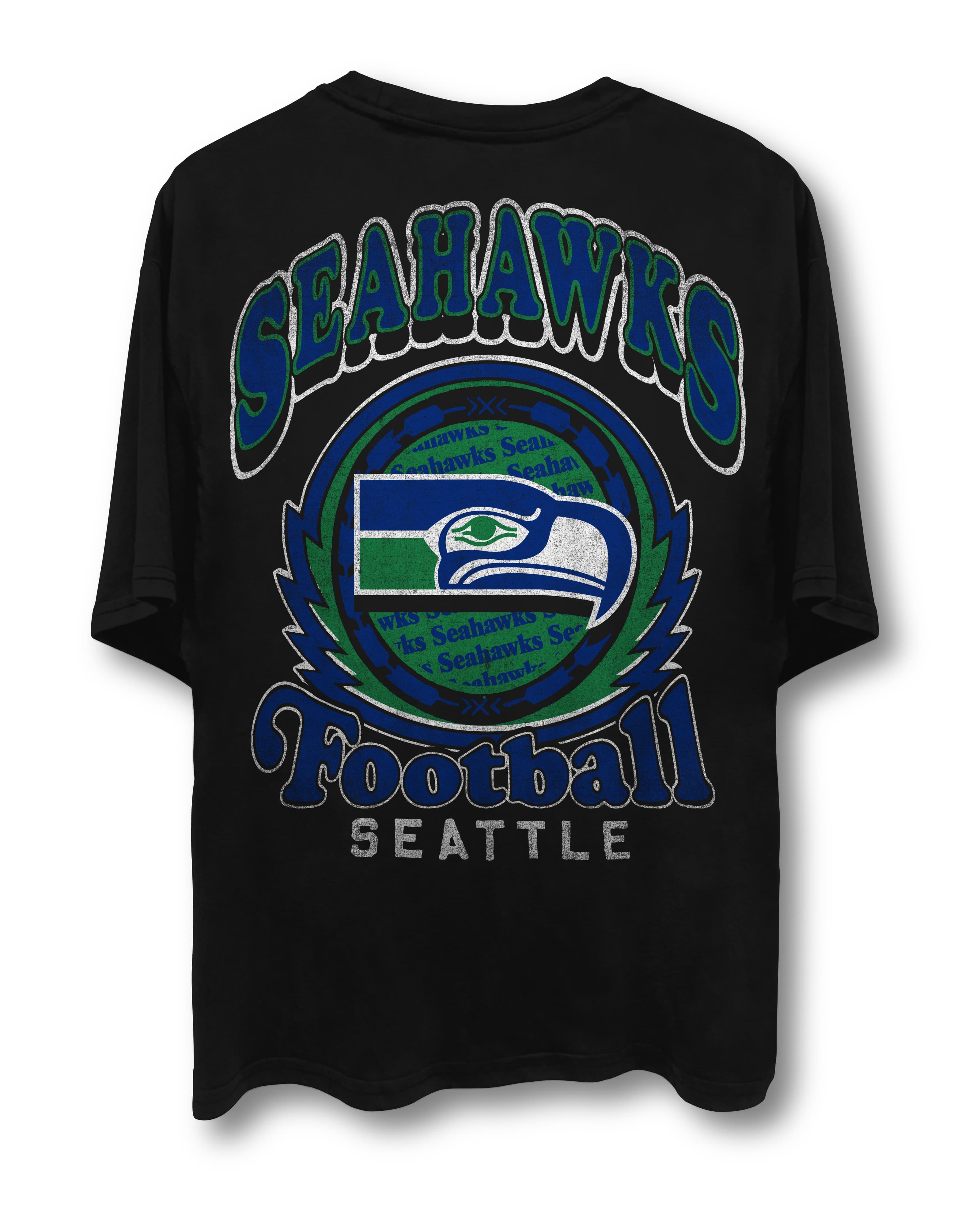 Black Oversized Seahawks Tee