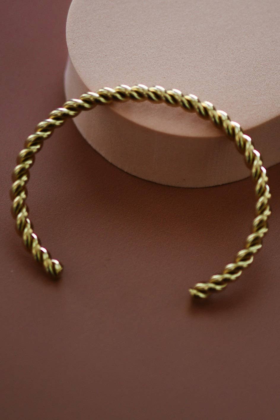 Rope Cuff 18K Gold Plated Waterproof Stainless Steel