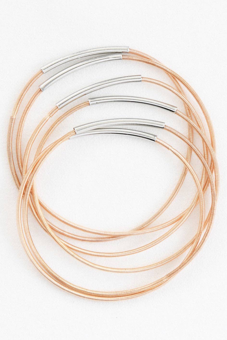 Stretchy Layered Guitar String Bracelet Set