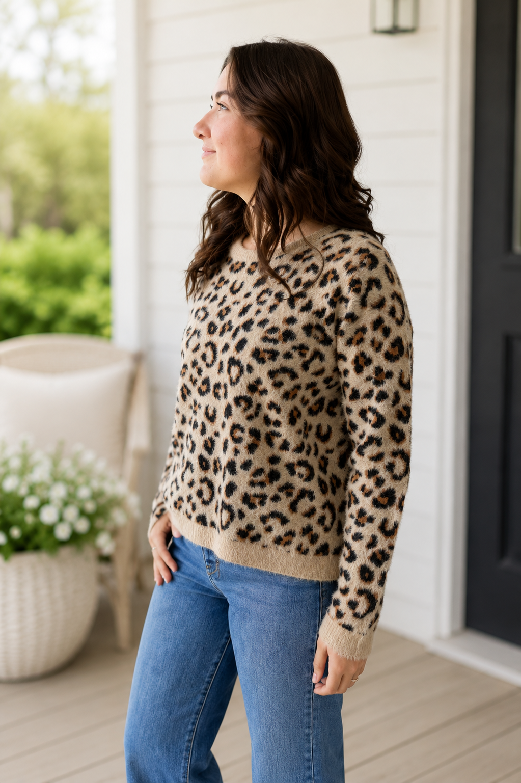 Mia Leopard Knit Sweater
