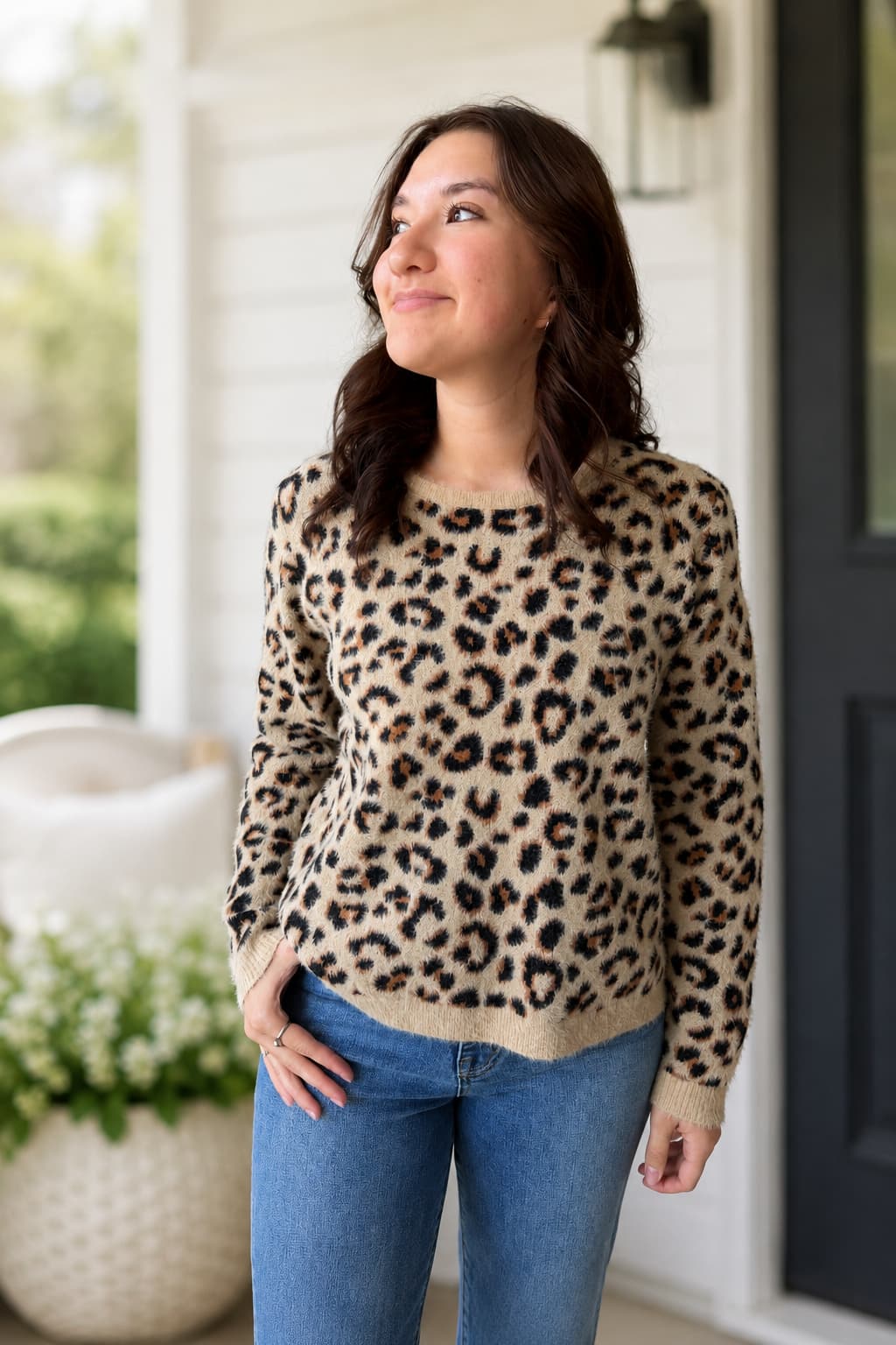 Mia Leopard Knit Sweater