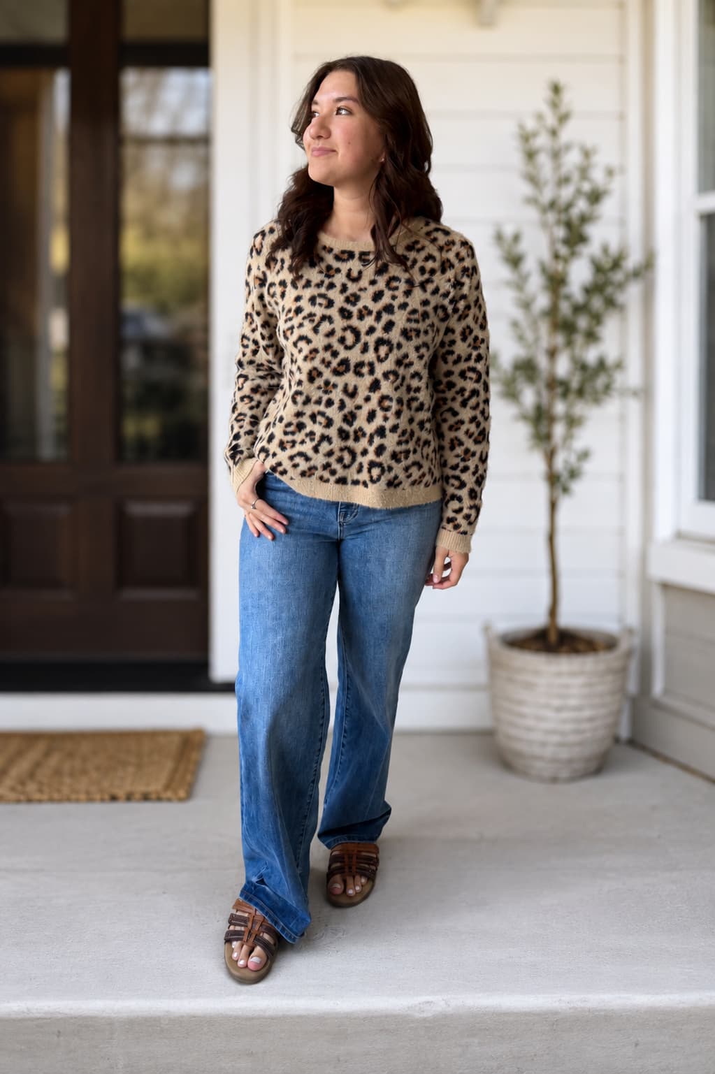 Mia Leopard Knit Sweater