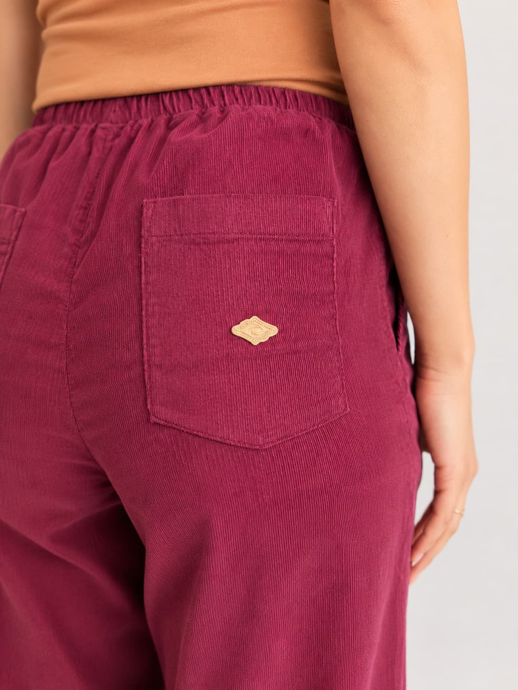 Dark Plum Keepsakes Washed Corduroy Pant