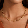 Chain Link 18K Gold Plated Waterproof Stainless Steel Chain Necklace