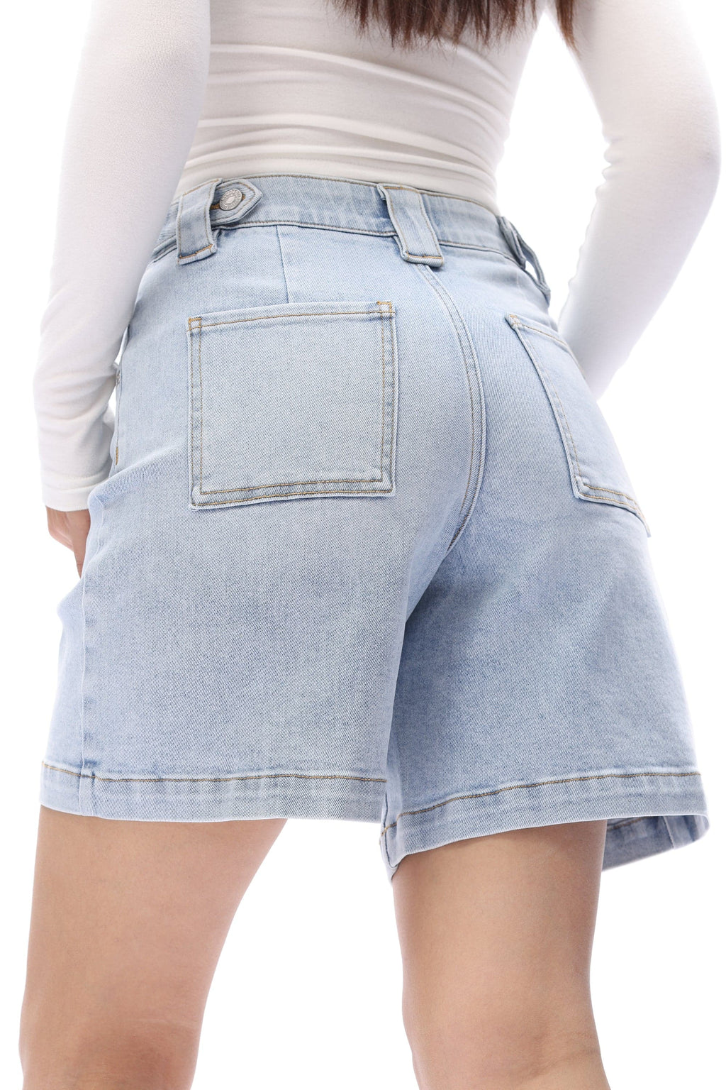 Hilary High Rise Denim Short LIGHT BLUE