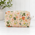 Large Metallic Dopp Bag – Floral on Pink