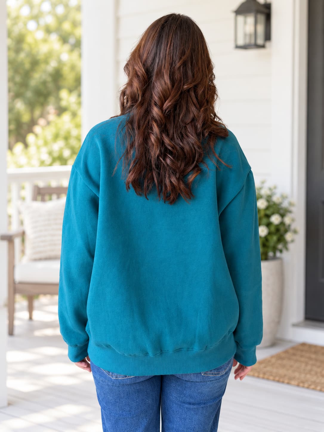 Lyons Blue Mock Neck Sweatshirt