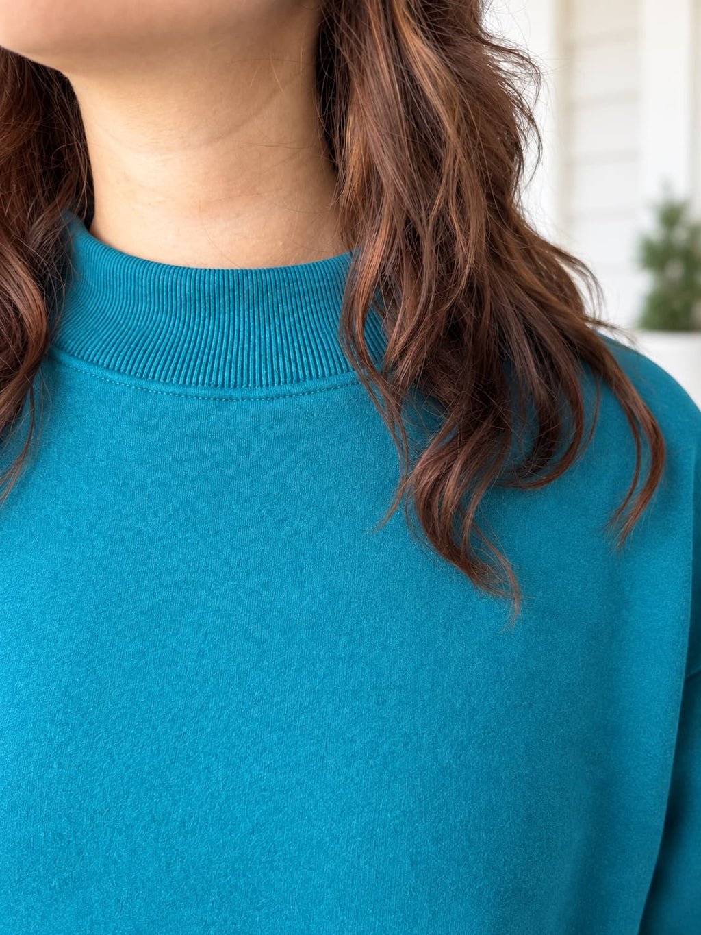 Lyons Blue Mock Neck Sweatshirt