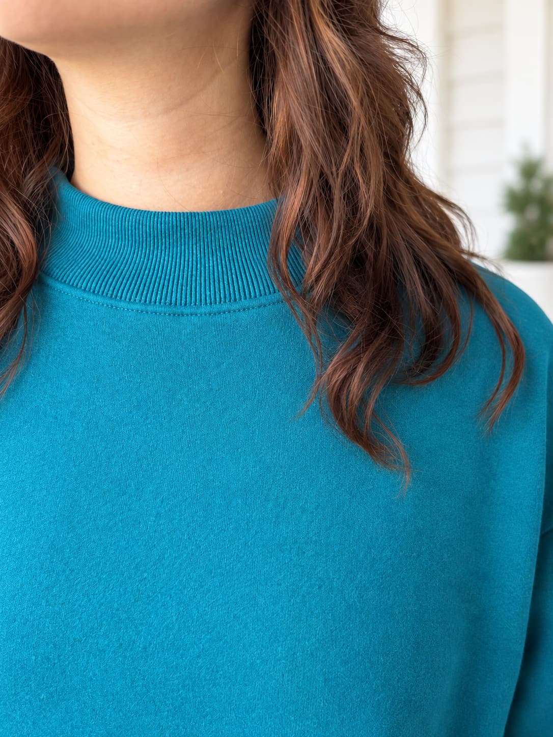 Lyons Blue Mock Neck Sweatshirt