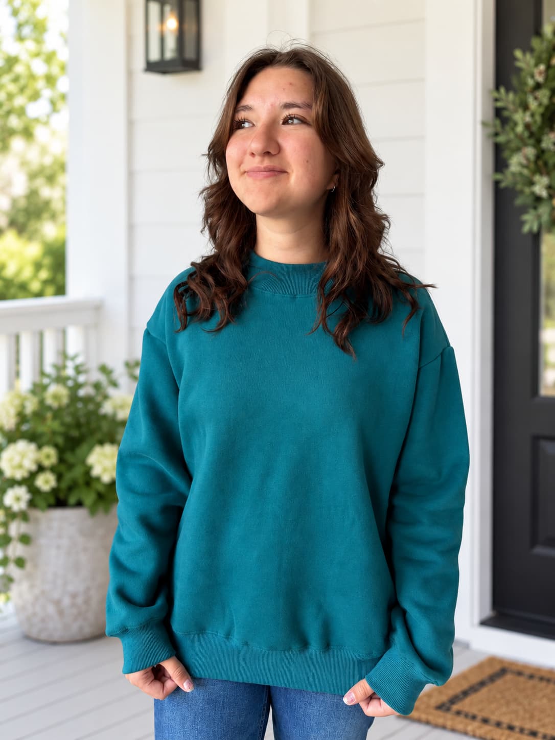 Lyons Blue Mock Neck Sweatshirt