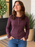 Boody Mulberry Bamboo Cotton Henley Top