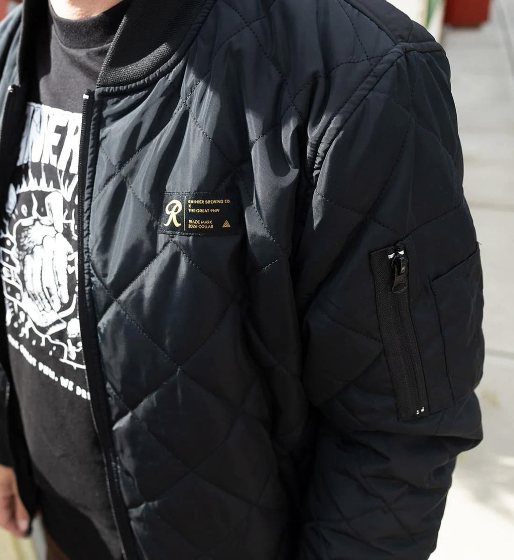 Bomber jacket sleeve detail