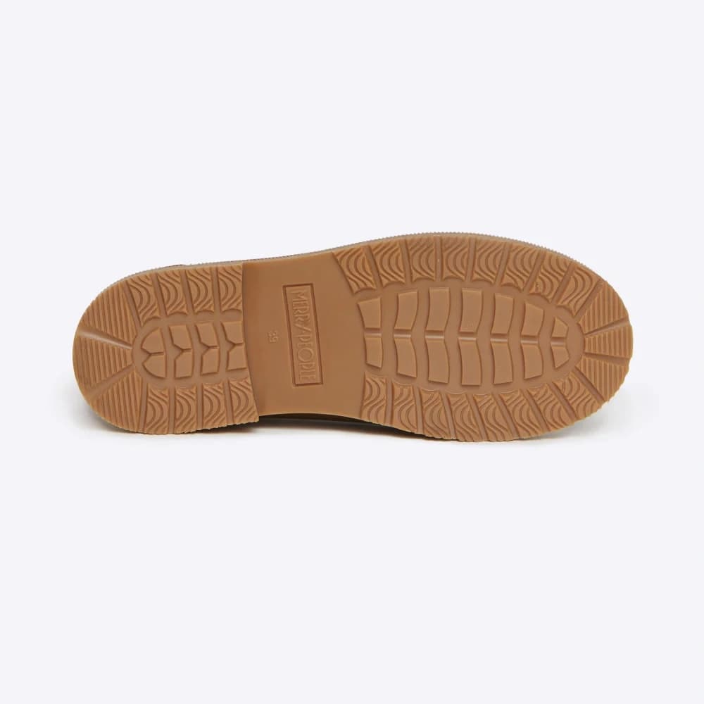 Brown sole of a shoe on a white background