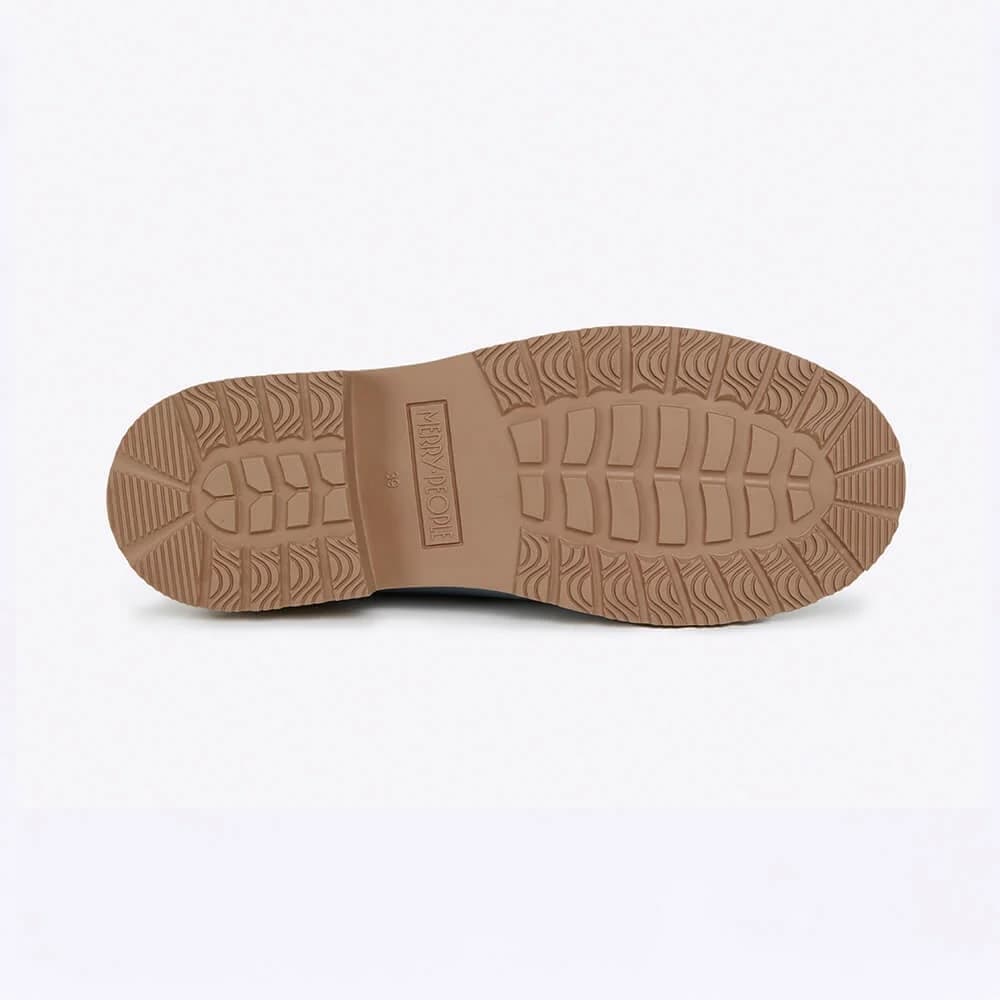 Brown sole of a shoe on a white background
