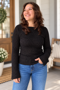 Bossa Nova Textured Long Sleeve Top