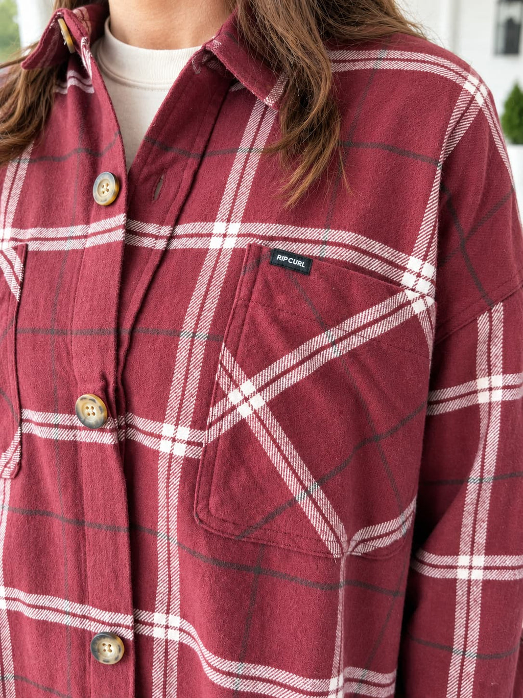 Rip Curl Dark Plum Venture Flannel Shirt
