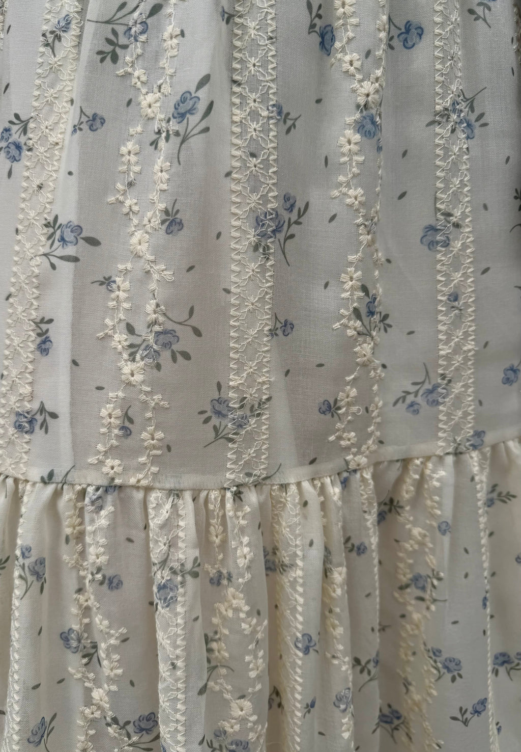 Whimsy Embroidered Tiered Skirt
