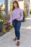 Molly Bracken Wilma Mauve Knit Sweater